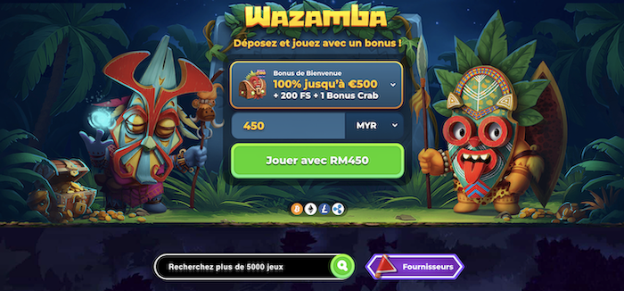 Wazamba Casino bonus banner